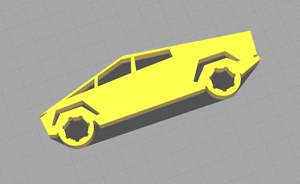 Byr Tesla Cybertruck yılbaşı ağacı süsü (Sadece Plastik Aparattır!!!) 3D ürün görseli