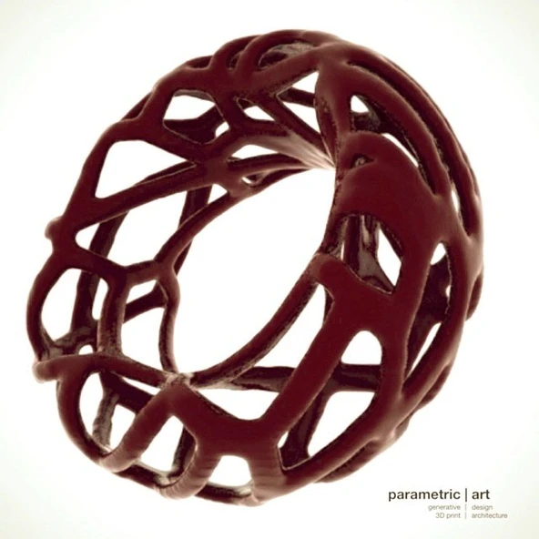 Byr voronoi çift kabuklu bilezik (Sadece Plastik Aparattır!!!) 3D ürün görseli