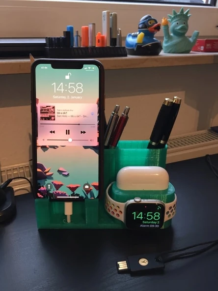 AirPods Pro'ya uyacak şekilde Çok Amaçlı Apple Şarj İstasyonunun Remiksi (Plastik Aparattır!!!)
