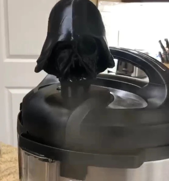 Byr Anında Pot Darth Vader Erimiş Maske Buhar Diriver (Plastik Aparattır!!!) 3D - Resim 2