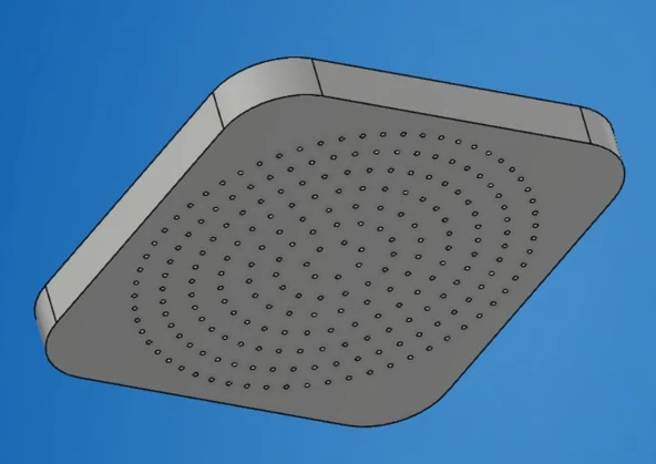 Byr Kare duş başlığı - kare duş başlığı (Sadece Plastik Aparattır!!!) 3D - 2