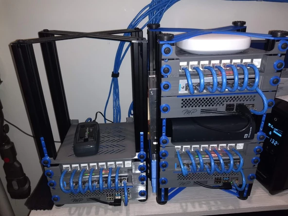 Mini raf için 8 portlu Bağlantı Paneli (Plastik Aparattır!!!) - 3