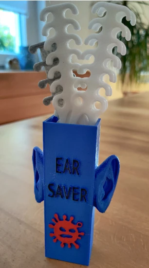 Byr Maske Askısı Konteyneri Covid Virüsü (Sadece Plastik Aparattır!!!) 3D - Resim 3