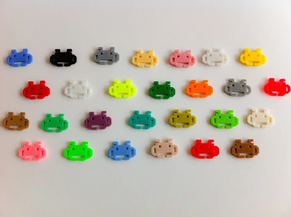 Byr Space Invader Ayakkabı Bağcıkları Kilidi (Plastik Aparattır!!!) 3D - Resim 4