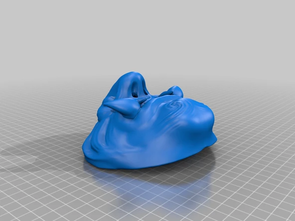 Byr Burun deliği delikli Oni yarım maske (Sadece Plastik Aparattır!!!) 3D - Resim 3