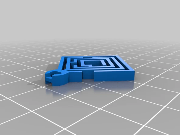 Byr Eşkenar Dörtgen Labirent Küpe (Plastik Aparattır!!!) 3D - 3