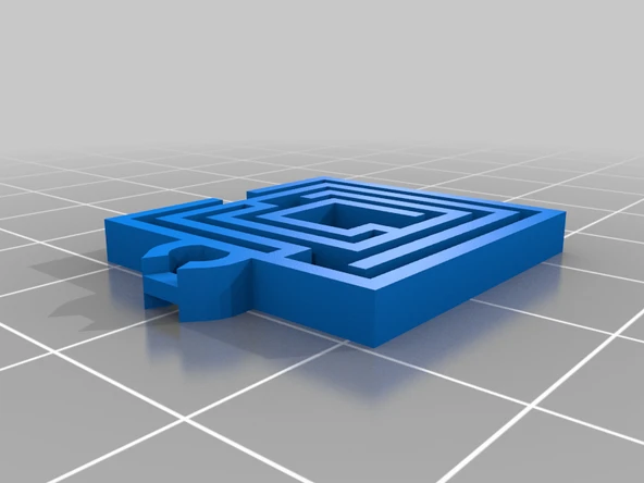 Byr Kare Labirent Küpe (Plastik Aparattır!!!) 3D - 3