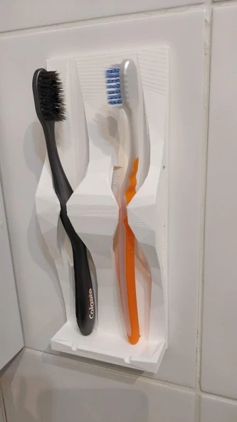 Byr Diş fırçası duvara monte tutucu (Sadece Plastik Aparattır!!!) 3D - 2