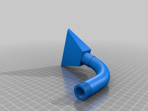 Byr Dış dişli duş başlığı G1/2" (Sadece Plastik Aparattır!!!) 3D - Resim 2