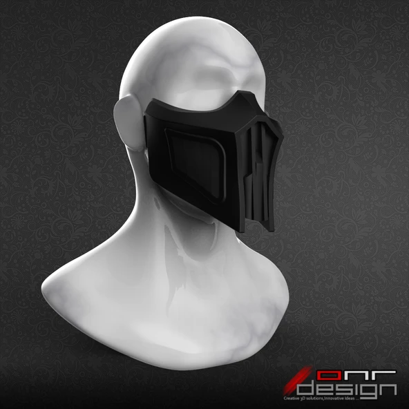 Byr Covit-19 Noob-Saibot'tan ilham alan Maske (Sadece Plastik Aparattır!!!) 3D - 1