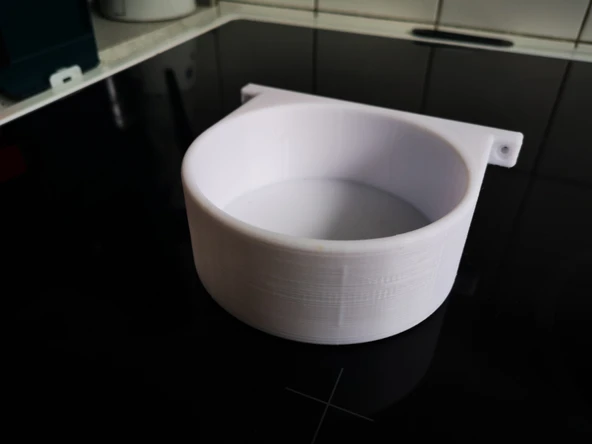 Byr Cam kavanoz duvarı monte raf - Ikea Korken 1L (Sadece Plastik Aparattır!!!) 3D - 4