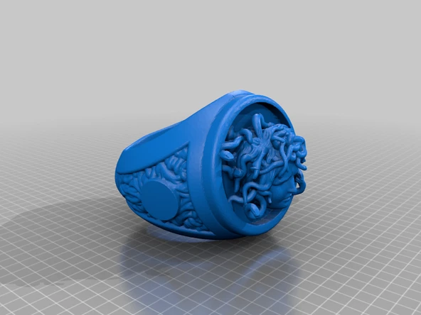 Byr Medusa Başlı Yüzük (Sadece Plastik Aparattır!!!) 3D - Resim 4