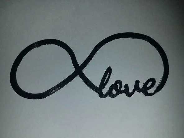 Byr Sonsuz Aşk Charm Stencil Sanat Takı Bilezik Anahtarlık (Plastik Aparattır!!!) 3D - Resim 2