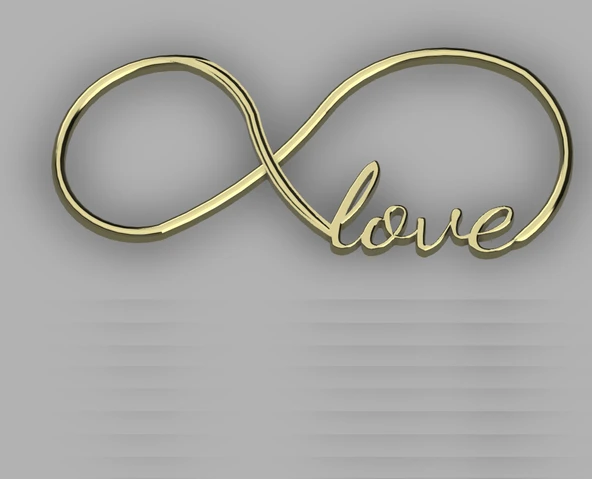 Byr Sonsuz Aşk Charm Stencil Sanat Takı Bilezik Anahtarlık (Plastik Aparattır!!!) 3D ürün görseli