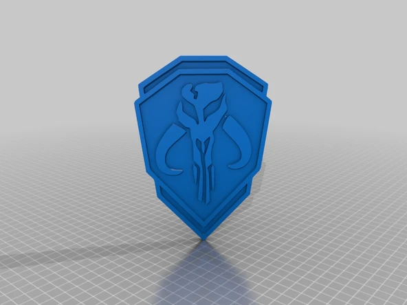 Byr Mandalor Mitosaurus Kafatası Sembolü / Rozeti 4 (Plastik Aparattır!!!) 3D