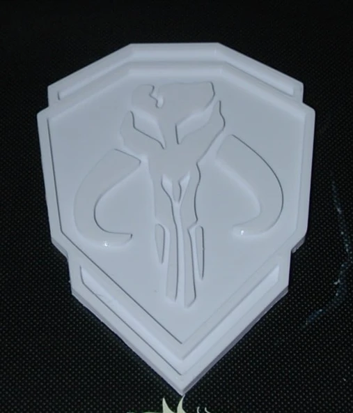 Byr Mandalor Mitosaurus Kafatası Sembolü / Rozeti 4 (Plastik Aparattır!!!) 3D - 2