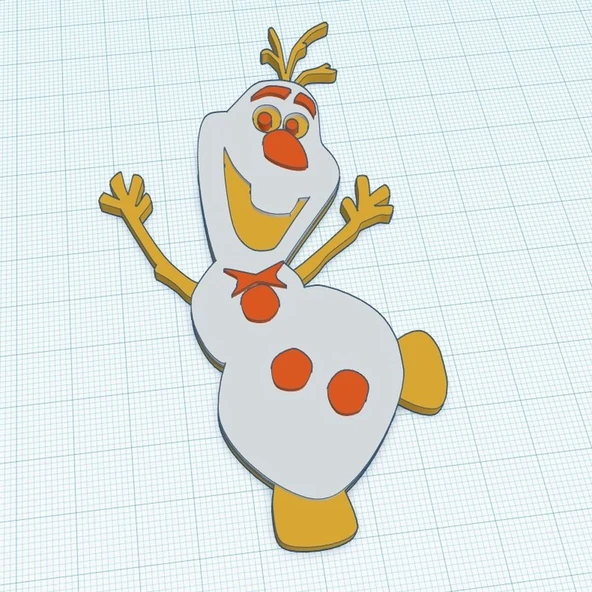 Duvarda hediyelik eşya mıknatısı. Frozen karikatürden Olaf. (Plastik Aparattır!!!)