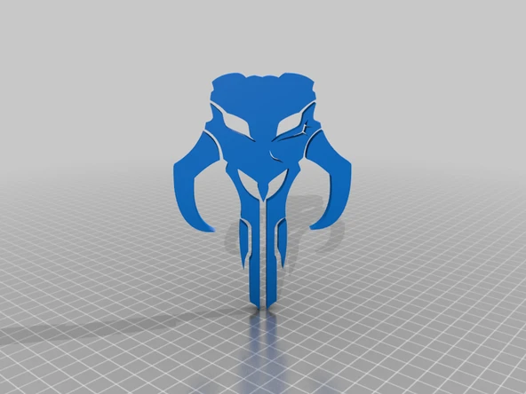 Byr Mandalor Mitosaur Kafatası Sembolü 3 (Sadece Plastik Aparattır!!!) 3D