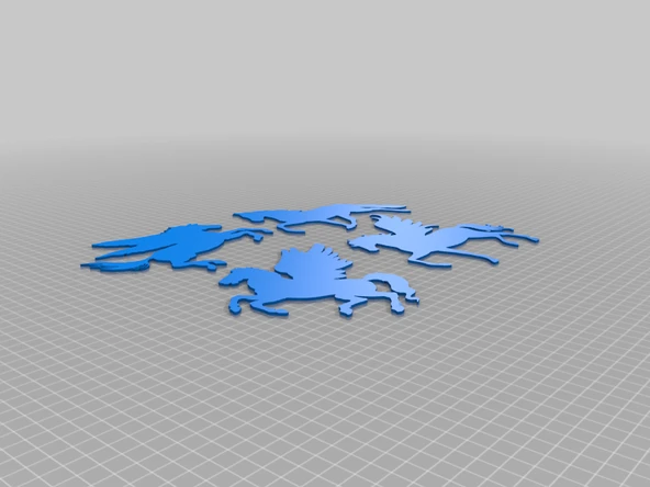 Byr Atlar ve Pegasus 2D Duvar Tablosu (Sadece Plastik Aparattır!!!) 3D - Resim 3