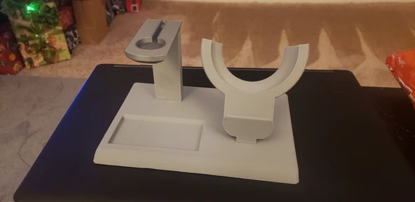 Byr samsung kablosuz şarj cihazı + fosil akıllı saat standı (Plastik Aparattır!!!) 3D - 3