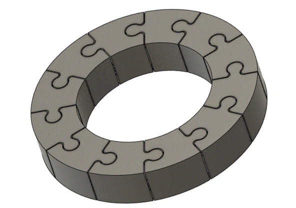 Byr Yerinde Yazdır Yapboz Yüzük (Sadece Plastik Aparattır!!!) 3D - Resim 3