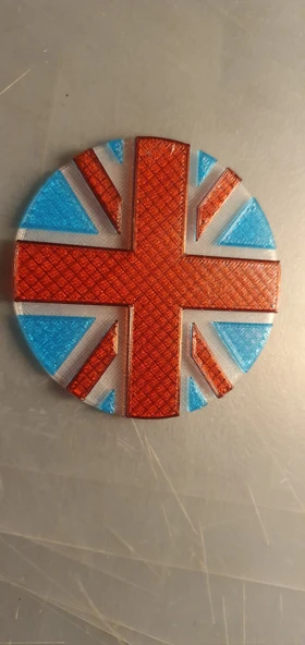 Mini Cooper s 77 mm için İngiltere bayrağı (Plastik Aparattır!!!) - 2