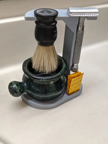 Byr Tıraş bıçağı, kase ve fırça standı (Sadece Plastik Aparattır!!!) 3D - 2