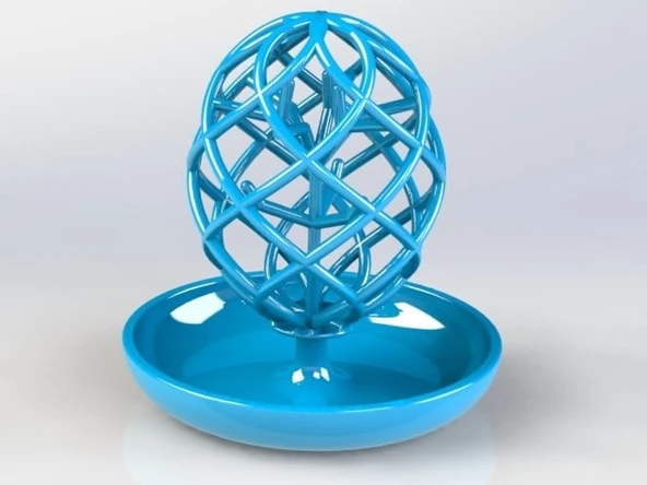 Byr Faberge Yumurta Stili Küpe ve Yüzük Teşhir Standı (Sadece Plastik Aparattır!!!) 3D - Resim 2