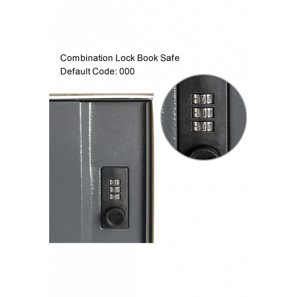 MÜHLEN Secret Safe PARIS 240-P Büyük Boy Kitap Şekli Gizli & Şifreli Para ve Değerli Eşya Kasası - 5