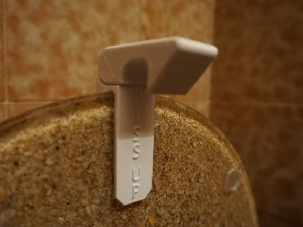 Byr Piss-Up Klozet Kapağı Mandalı (Sadece Plastik Aparattır!!!) 3D - 2