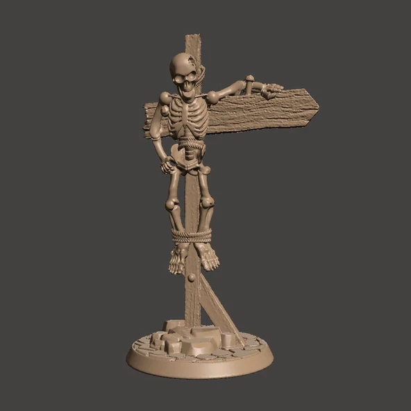 28mm Ölümsüz İskelet Tabelası / Tabela Direği (Plastik Aparattır!!!)