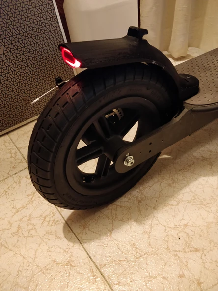 Byr 10' tekerlek için fren lambalı kısa çamurluk - Xiaomi Mijia M365 (Sadece Plastik Aparattır!!!) 3D - 2