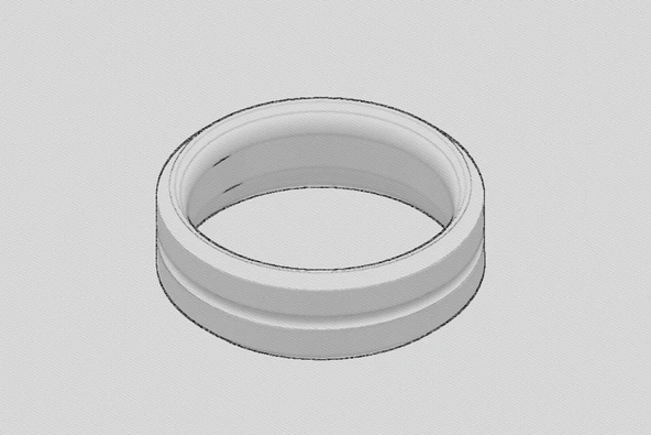 Byr Temel Erkek Yüzük (Plastik Aparattır!!!) 3D - Resim 2