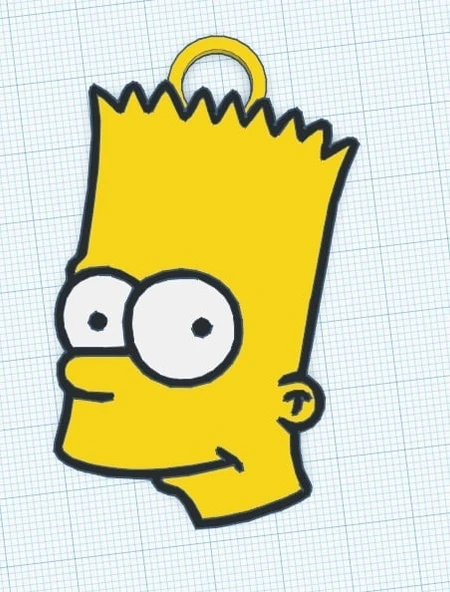 Byr Bart Simpson'ın kolyesi (Sadece Plastik Aparattır!!!) 3D ürün görseli 1