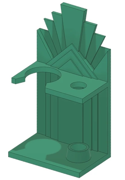 Emniyetli tıraş makinesi ve fırça için Art Deco Tıraş Standı (Plastik Aparattır!!!)