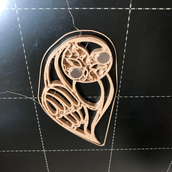 Byr Baykuş Kolye buzdolabı mıknatısı (Sadece Plastik Aparattır!!!) 3D - Resim 3