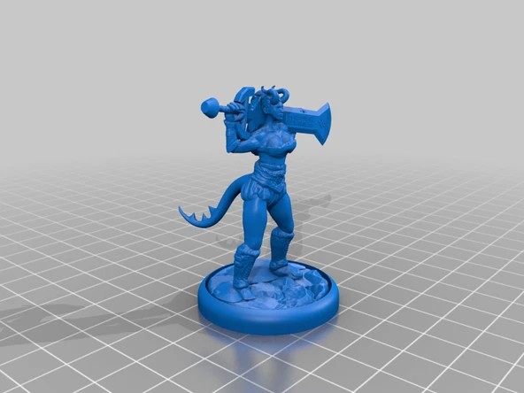 Cleave - Tiefling Barbar - Zindanlar ve Ejderhalar DnD Mini (Plastik Aparattır!!!) - 2