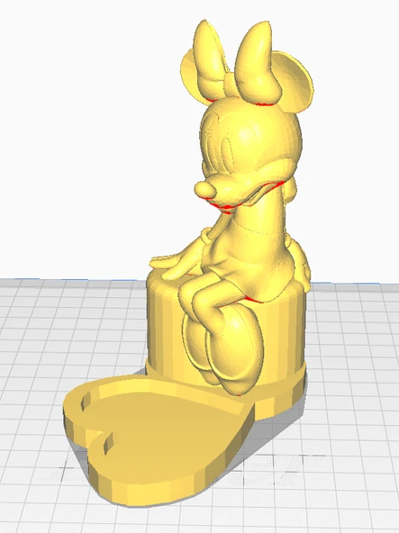 Byr Minnie Mouse yüzük tutucusu (Sadece Plastik Aparattır!!!) 3D - Resim 2