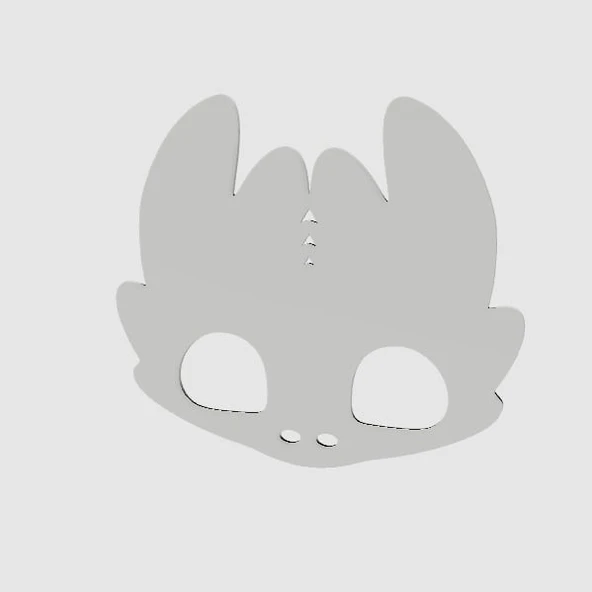 Byr Dişsiz ejderha maske şablonu (Sadece Plastik Aparattır!!!) 3D ürün görseli