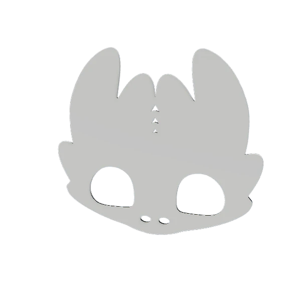 Byr Dişsiz ejderha maske şablonu (Sadece Plastik Aparattır!!!) 3D - Resim 3