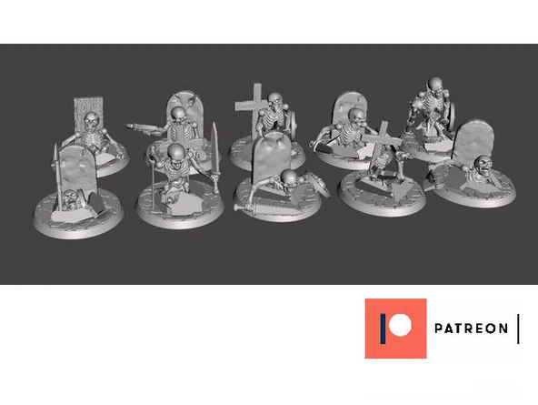 28mm Undead Skeleton Warrior - Mezardan Tırmanma 1 (Plastik Aparattır!!!) - 4