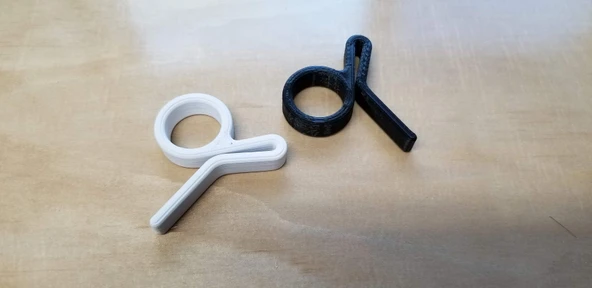 Byr Kapalı parmak deliği ile çanta klipsi (Sadece Plastik Aparattır!!!) 3D - 2