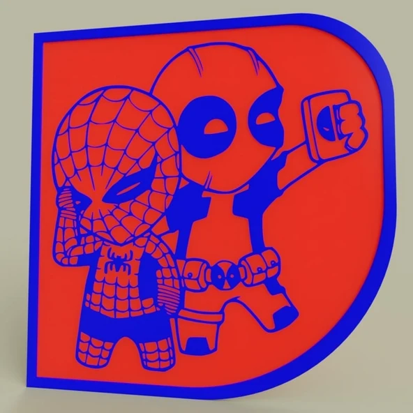Marvel - Chibi Örümcek Adam Deadpool (Plastik Aparattır!!!)