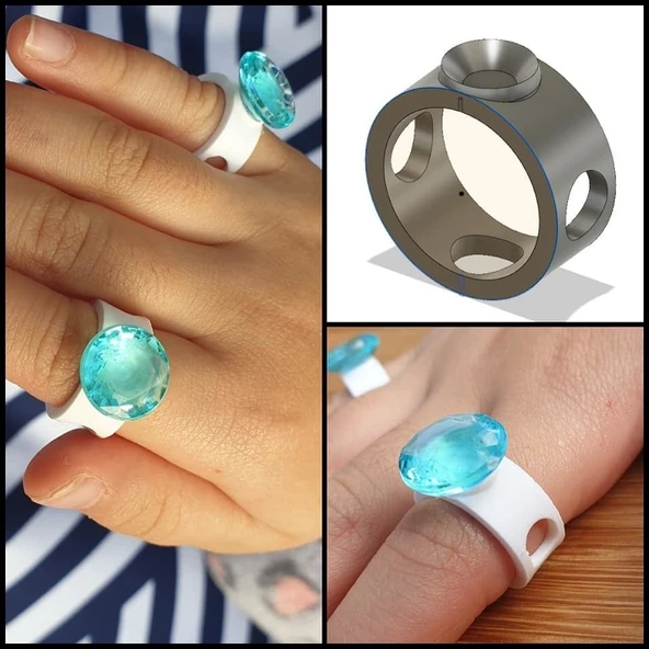 Byr Çocuk Pırlanta Yüzük (Plastik Aparattır!!!) 3D ürün görseli