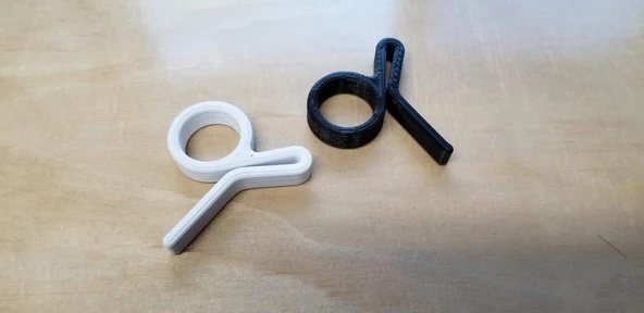 Byr Kapalı parmak deliği ile çanta klipsi (Sadece Plastik Aparattır!!!) 3D