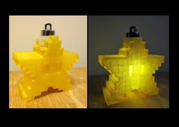 Byr Mario Güç Yıldızı Charm Kolye Süsleme (Sadece Plastik Aparattır!!!) 3D ürün görseli