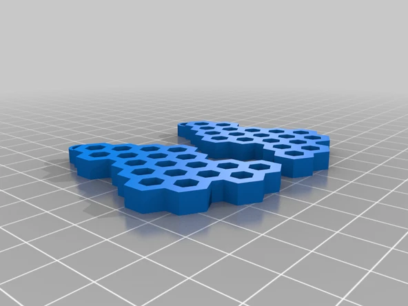 Byr Poligon Desenli Küpe (Sadece Plastik Aparattır!!!) 3D - 3