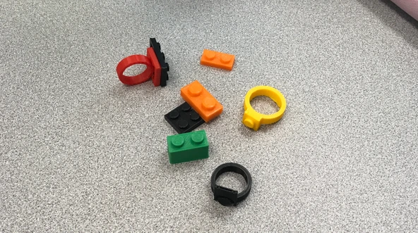 Byr Kişiselleştirilebilir Lego Yüzük (Plastik Aparattır!!!) 3D - Resim 3