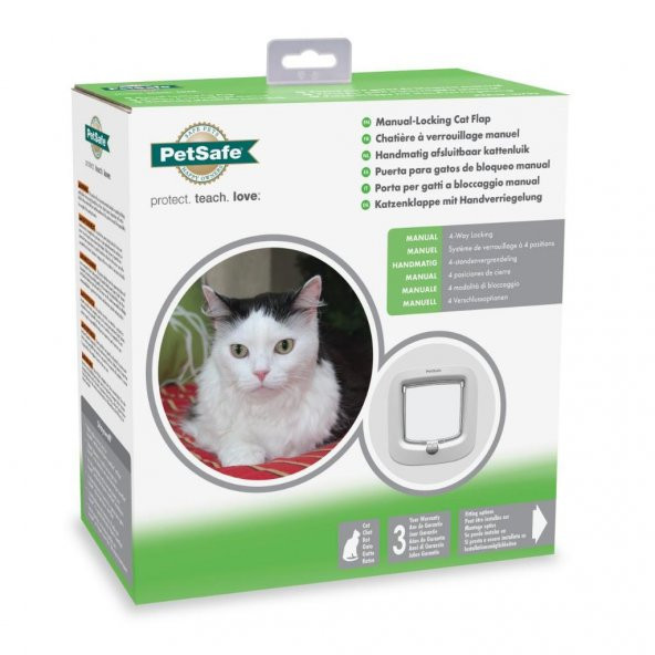 PetSafe Manuel 4 Yönlü Kilitli Kapı Beyaz PPA19-16732 - 4