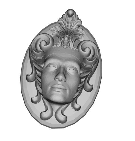 Byr Çiçekli Nefertiti Yüz Kolye (Plastik Aparattır!!!) 3D - Resim 3